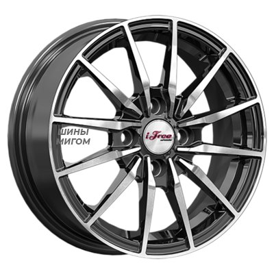 Диски iFree 5.5x14/4x98 ET35 D58.5 Финчер (КС1119) Блэк Джек