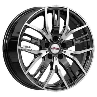 Диски iFree 7x17/5x110 ET35 D65.1 Аскет (КС1072) Блэк Джек