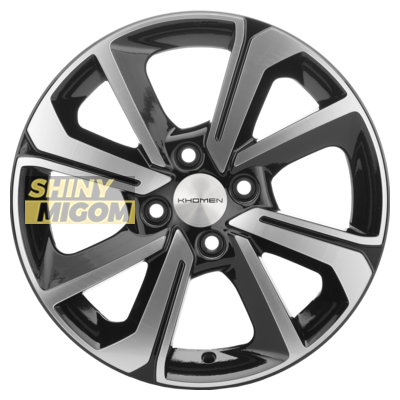 Диски Khomen Wheels 6x15/4x100 ET37 D60.1 KHW1501 (XRay) Black-FP