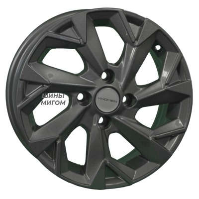 Диски Khomen Wheels 5.5x14/4x100 ET43 D67.1 KHW1402 (Solaris/Rio) Gray