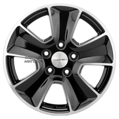 Диски Khomen Wheels 6.5x16/5x108 ET45 D60.1 KHW1601 (Chery Tiggo 3/Tiggo 3 Pro) Black-FP