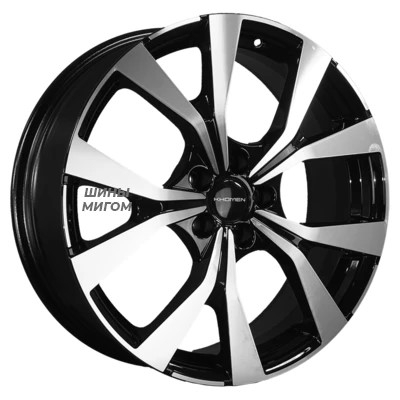 Khomen Wheels 7x19/5x114.3 ET45 D60.1 KHW 1906 (GA) BLACK-FP