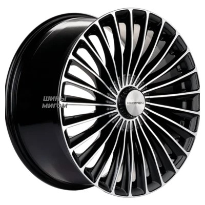Khomen Wheels 8.5x20/5x112 ET38 D66.6 KHW 2008 TURBO II BLACK-FP